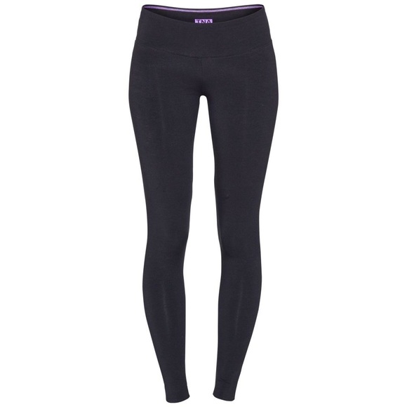 Aritzia Pants - NWOT TNA Black w/ Purple Logo Leggings